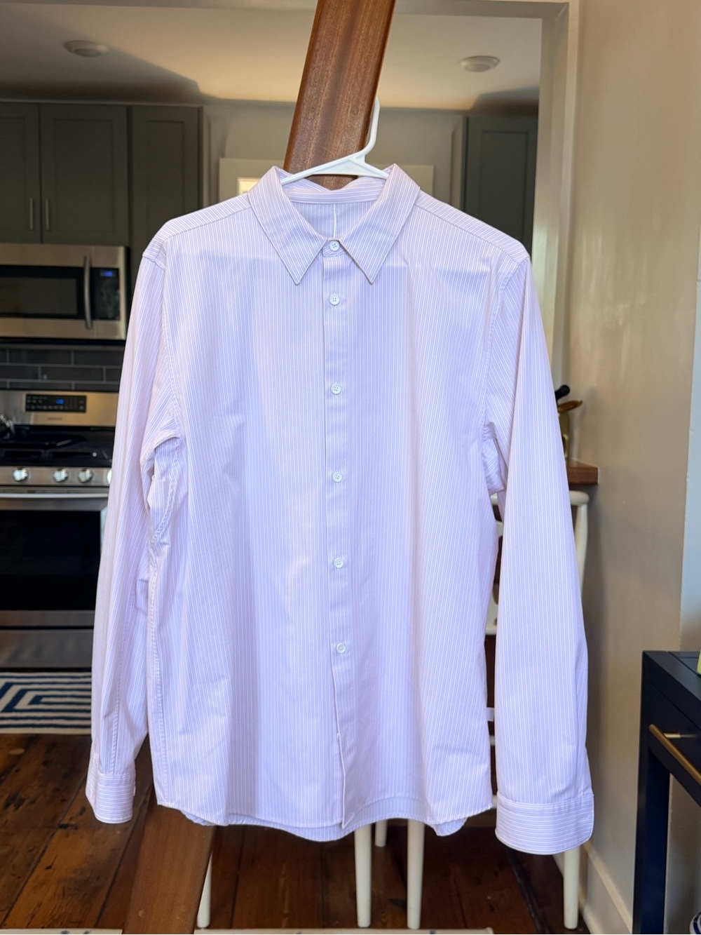 lululemon athletica Light Pink Stripe Men's Dress Shirt